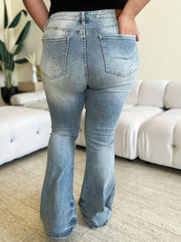 Judy Blue Full Size Mid Rise Flare Jeans - Brittney MADE