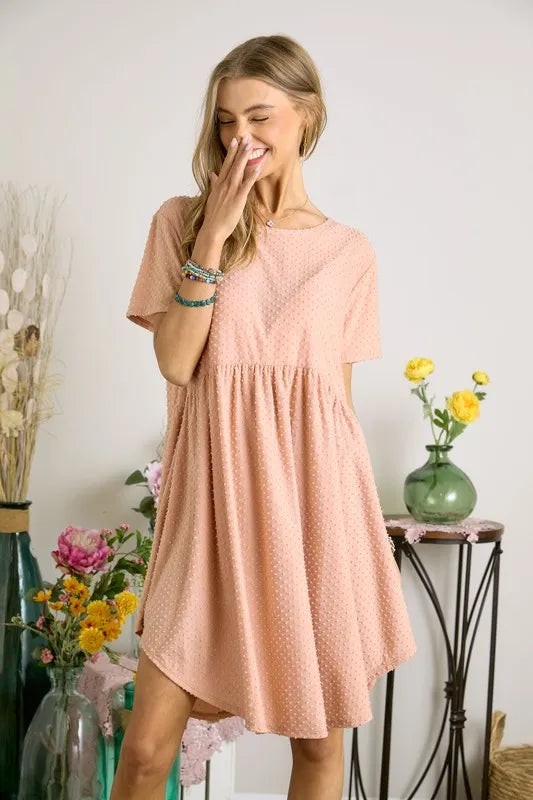 ADORA Swiss Dot Babydoll Dress - Brittney MADE