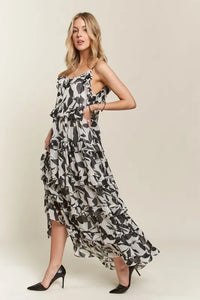 ADORA Ruffled Tiered Scoop Neck Cami Dress - Brittney MADE