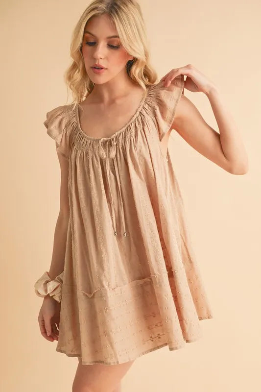 Aemi+Co Ruffled Cap Sleeve Cotton Tunic Mini Dress - Brittney MADE