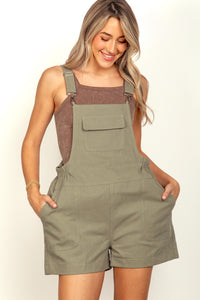 VERY J Adjustable Suspender Overalls with Pockets - Brittney MADE