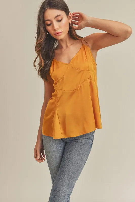Aemi + Co Tie Back V-Neck Cami - Brittney MADE