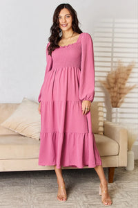 Culture Code Full Size Ruffle Trim Smocked Tiered Dress - Brittney MADE