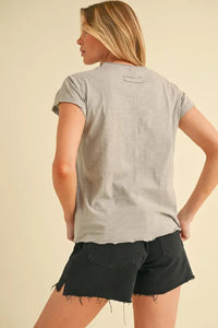 Aemi + Co Lettuce Edge Round Neck Short Sleeve T-Shirt - Brittney MADE