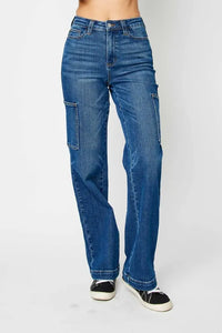 Judy Blue Full Size High Waist Cargo Jeans - Brittney MADE