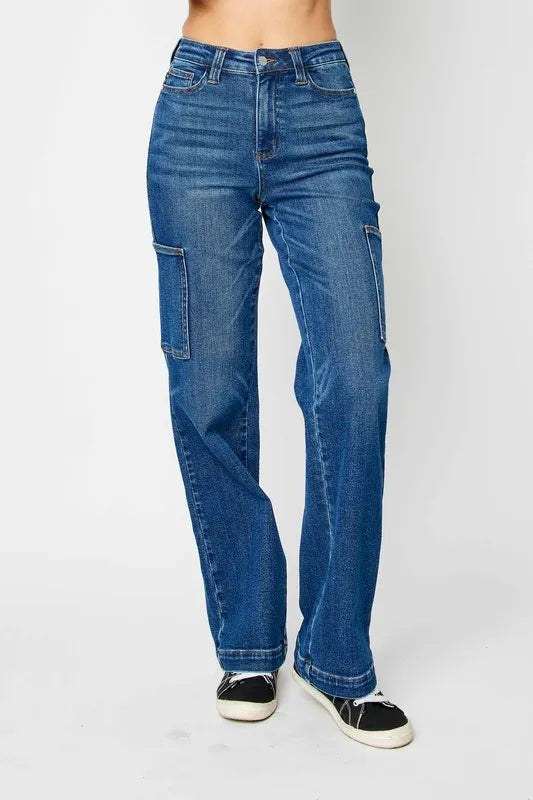 Judy Blue Full Size High Waist Cargo Jeans - Brittney MADE