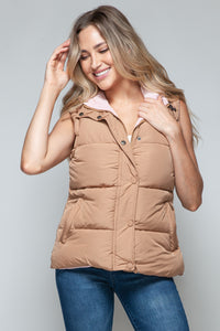 Snobbish Snap and Zip Closure Hooded Vest - Brittney MADE