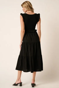 Mittoshop Smocked Ruffled Tiered Midi Dress - Brittney MADE
