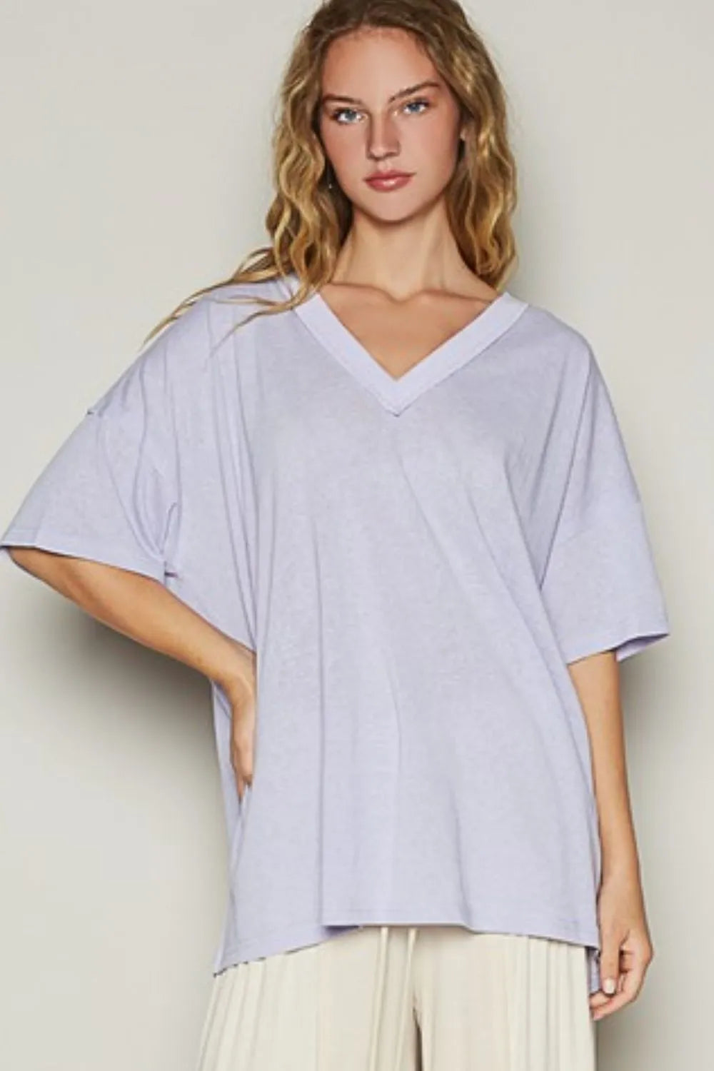 POL V-Neck Half Sleeve T-Shirt - Brittney MADE