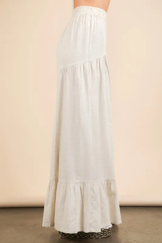 VERY J Palazzo Elastic Waist Comfy Pants - Brittney MADE