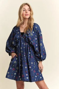 ADORA Batwing Sleeves Floral Dress - Brittney MADE