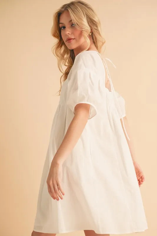 Aemi + Co Square Neck Babydoll Dress with Pockets - Brittney MADE