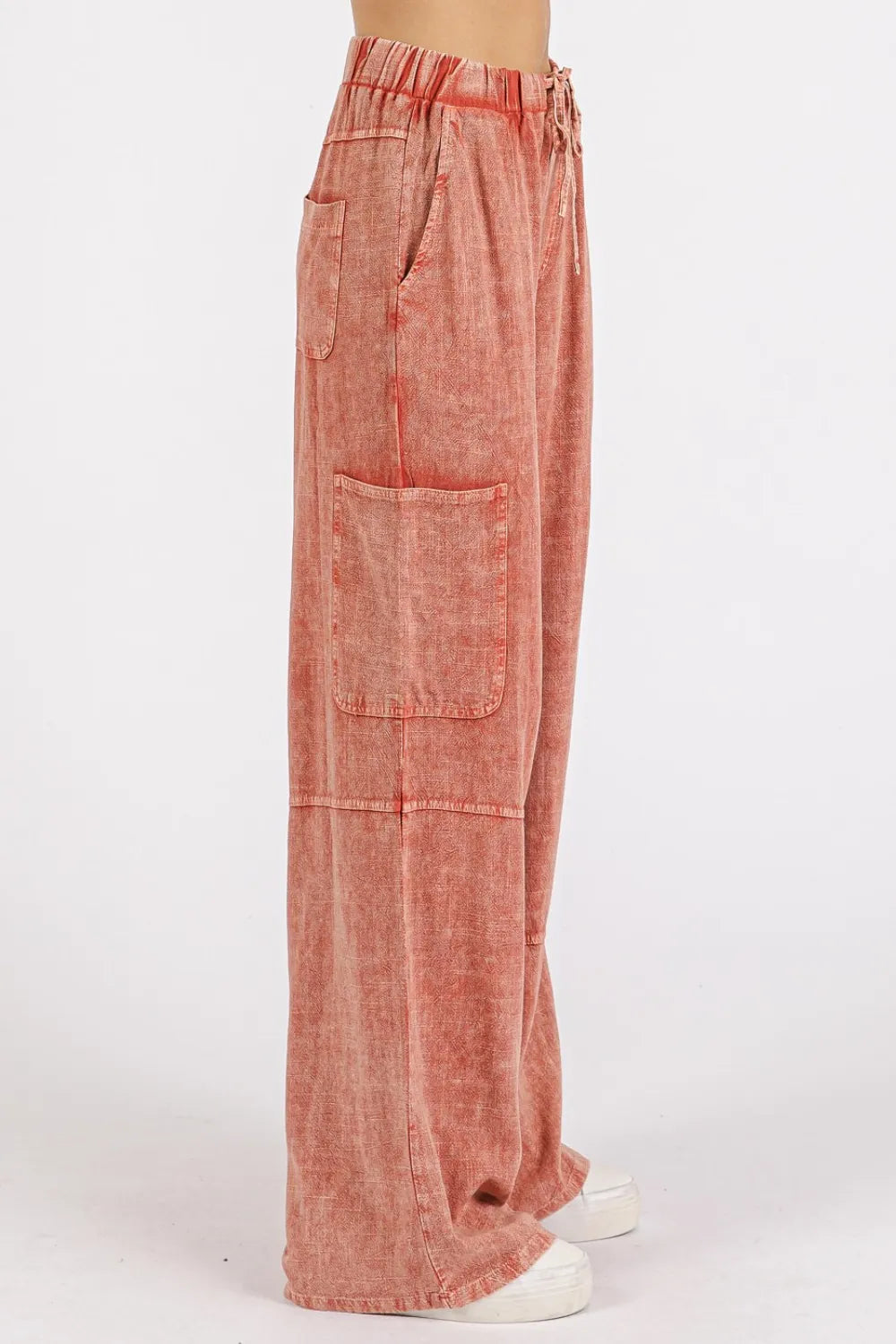 Mittoshop Mineral Wash Drawstring Elastic Waist Pants - Brittney MADE