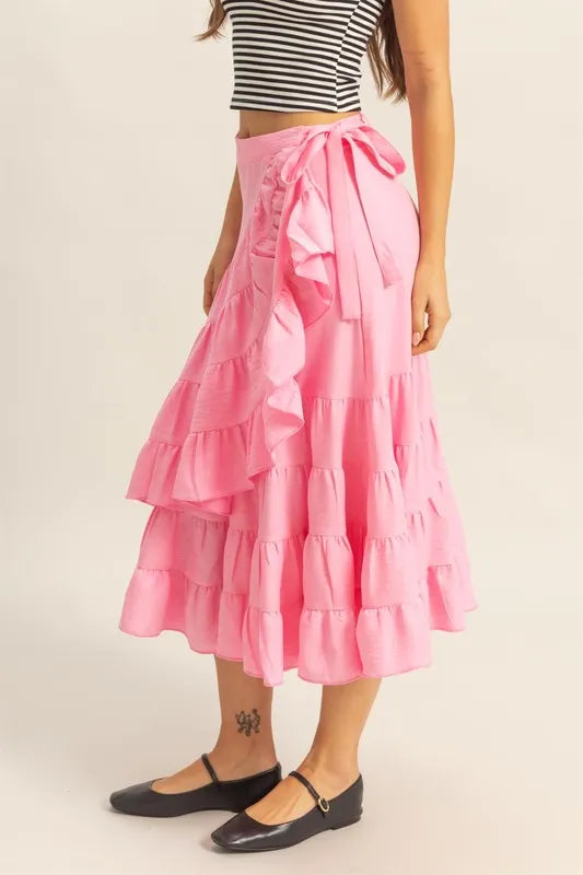 HYFVE Ruffled Tiered High Waist Skirt - Brittney MADE