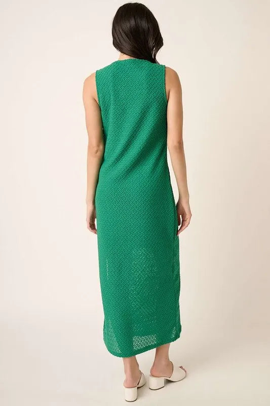 Mittoshop Side Slit Round Neck Sleeveless Dress - Brittney MADE
