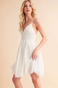 Aemi+Co Lace Detail Mini Cami Dress - Brittney MADE