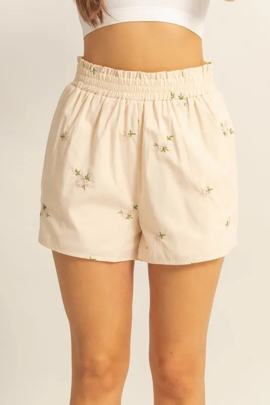 HYFVE Embroidered Long Sleeve Short and Shorts Set - Brittney MADE