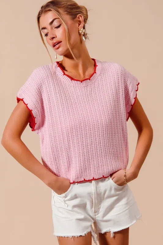 SO ME Textured Light Weight Sweater Dolman Top - Brittney MADE