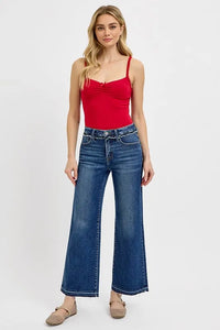 RISEN Full Size Tummy Control Bootcut Jeans Plus Size - Brittney MADE