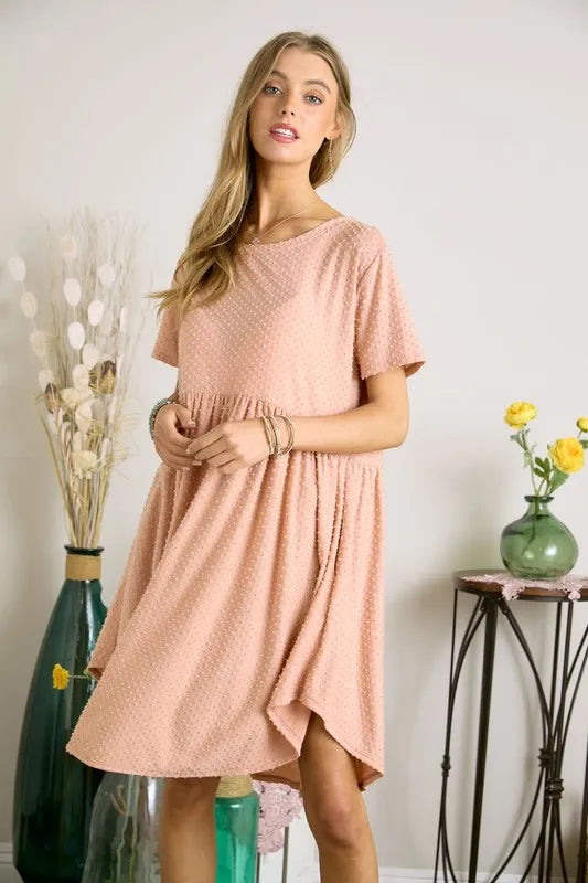 ADORA Swiss Dot Babydoll Dress - Brittney MADE