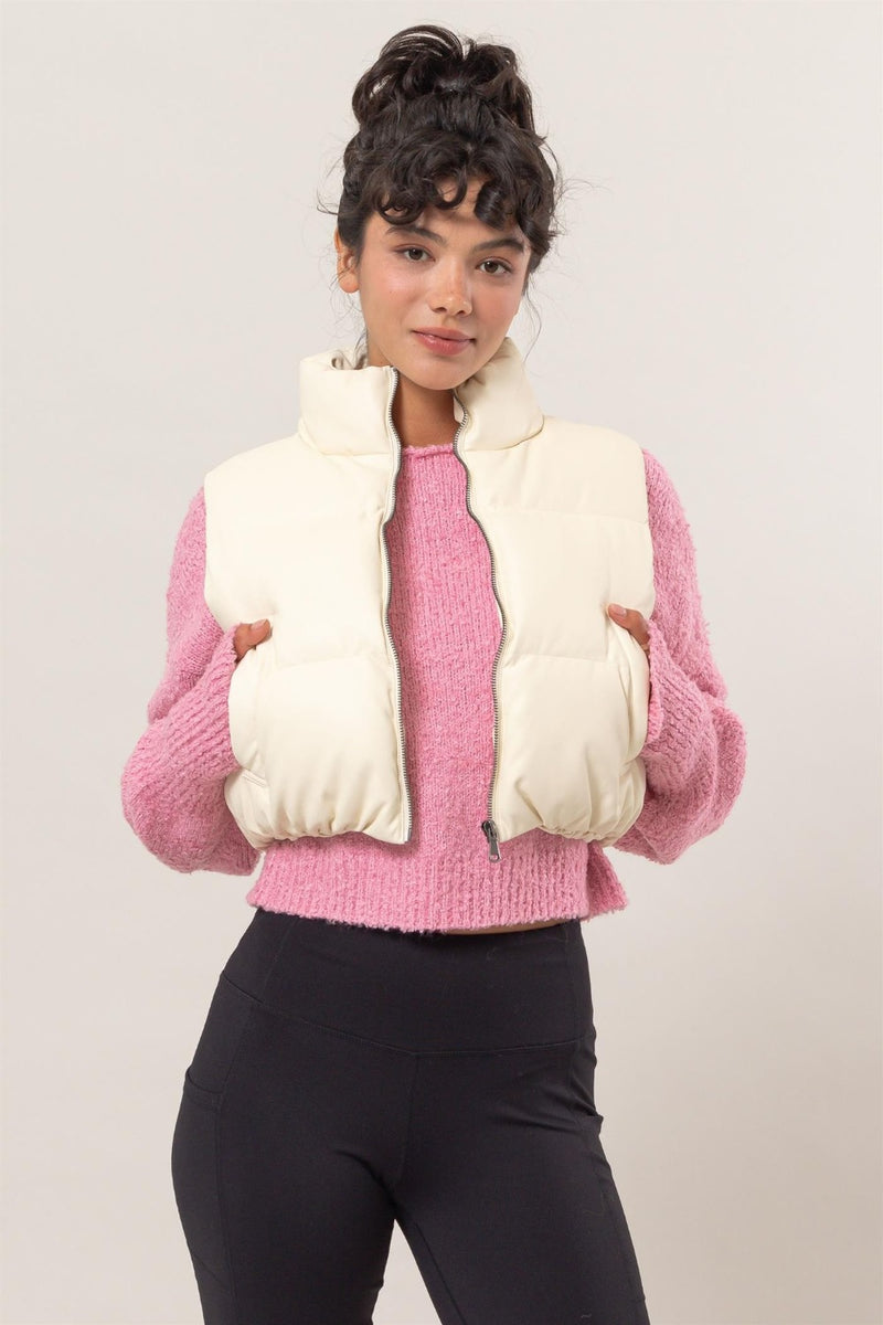 HYFVE Pocketed Solid Vest Coat - Brittney MADE