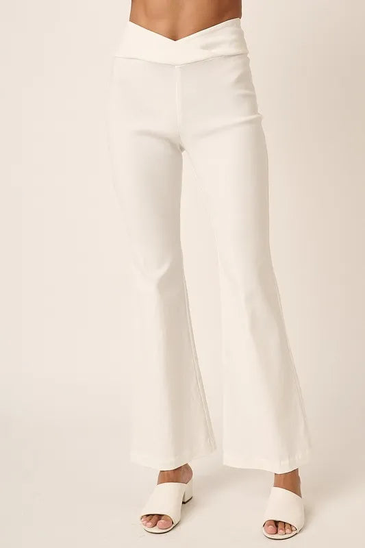 Mittoshop Surplice V Waist Flare Pants - Brittney MADE