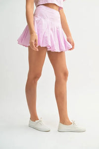 MABLE Puff Sleeve Button Down Top and Bubble Skirt Set - Brittney MADE