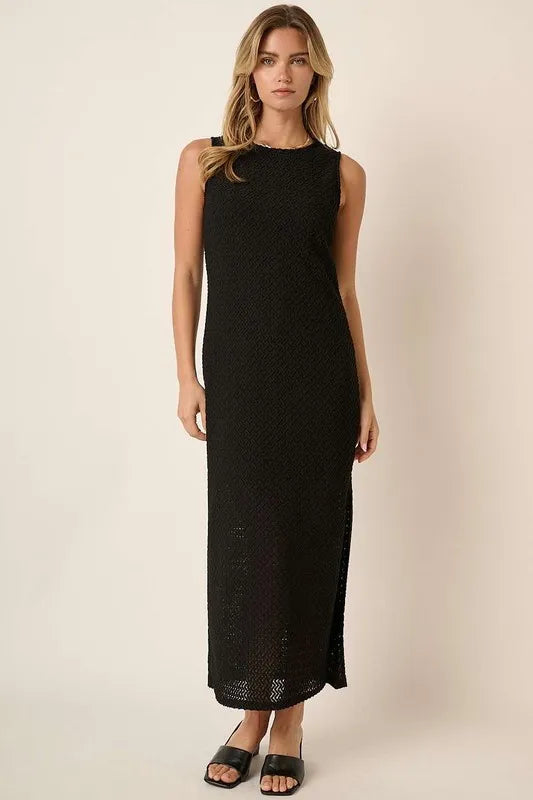 Mittoshop Side Slit Round Neck Sleeveless Dress - Brittney MADE