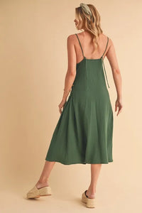Aemi+Co Side Button Midi Cami Dress - Brittney MADE