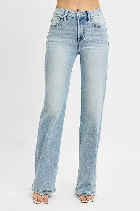 RISEN High Rise Wide Leg 90's Jeans - Brittney MADE