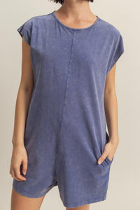 HYFVE Round Neck Cap Sleeve Relaxed Fit Breezy Romper - Brittney MADE