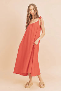 Aemi+Co Midi Cami Dress with Pockets - Brittney MADE