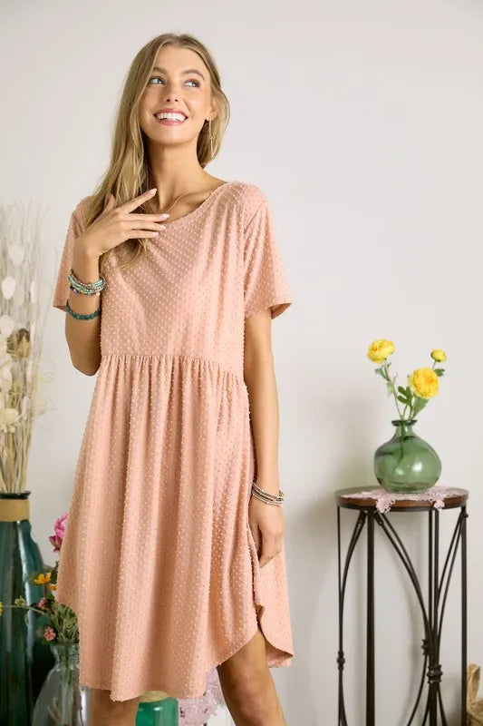 ADORA Swiss Dot Babydoll Dress - Brittney MADE