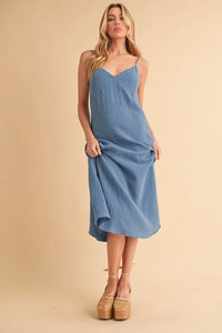 Aemi+Co Side Button Midi Cami Dress - Brittney MADE