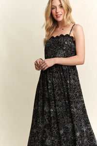 ADORA Floral Adjustable Strap Maxi Cami Dress - Brittney MADE