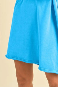 Annie Wear Mineral Washed Johnny Collar Short Sleeve Dress - Brittney MADE