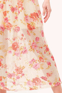 And The Why Fish-Net Floral Printed Midi Dress - Brittney MADE