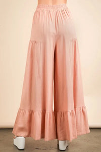 VERY J Palazzo Elastic Waist Comfy Pants - Brittney MADE
