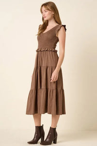 Mittoshop Smocked Ruffled Tiered Midi Dress - Brittney MADE