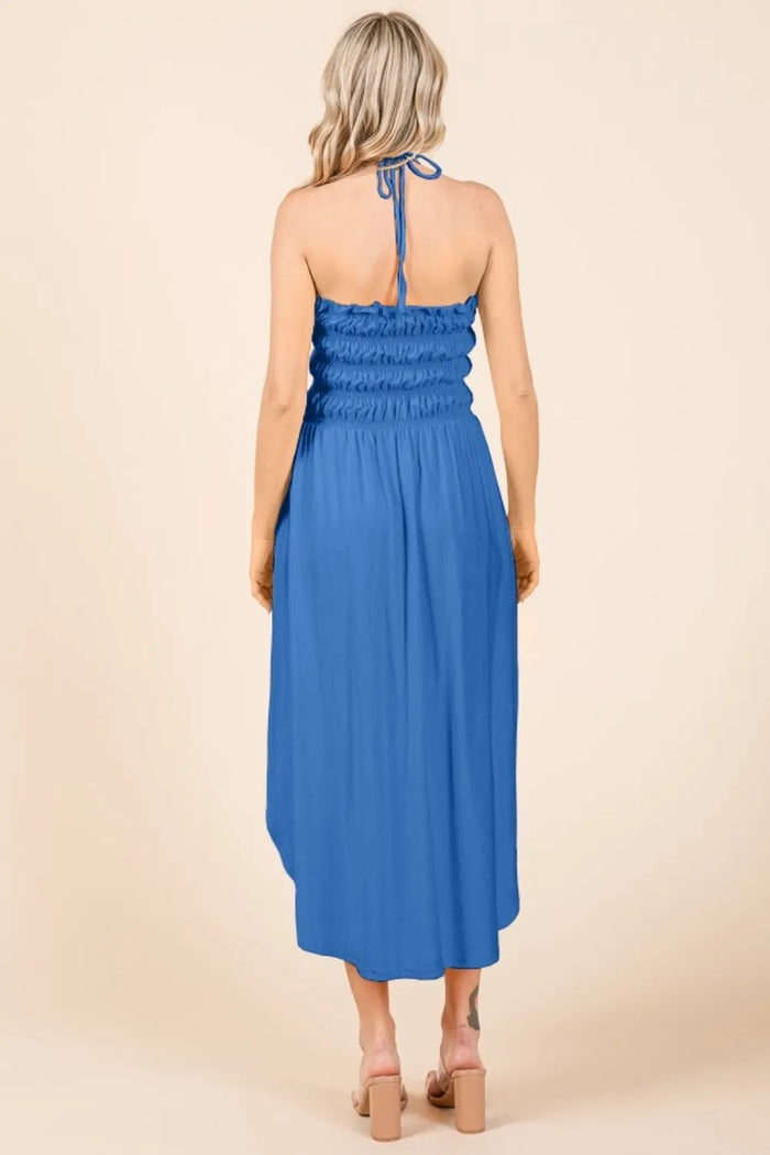 Culture Code Tie Back Shirring Dress with Pockets - Brittney MADE