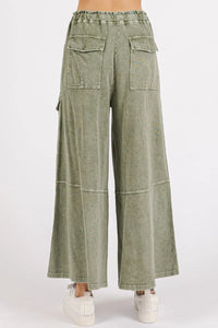 Mittoshop French Terry Cargo Wide Leg Pants - Brittney MADE