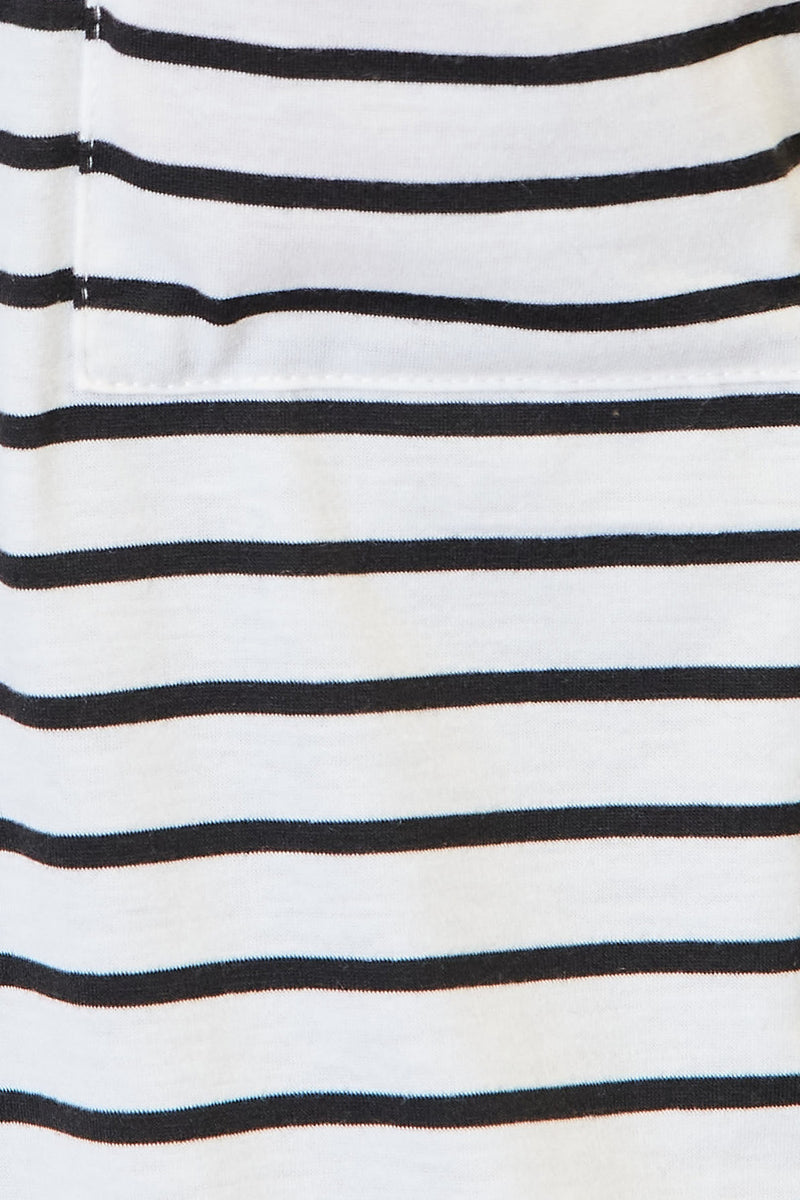 Double Take Striped Open Front Longline Cardigan - Brittney MADE