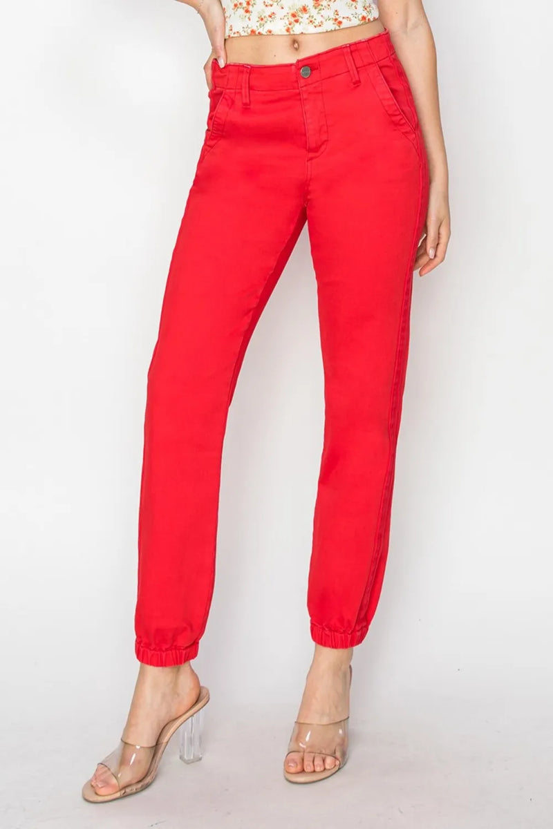 RISEN Full Size High Waisted Jogger Jeans - Brittney MADE