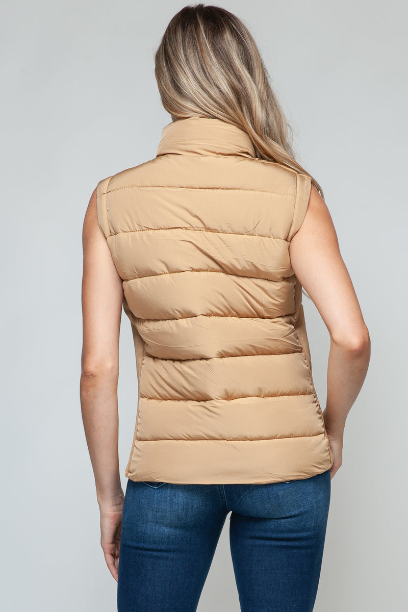 Snobbish Zip Up Turtleneck Vest with Pockets - Brittney MADE