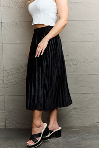 Ninexis Accordion Pleated Flowy Midi Skirt - Brittney MADE