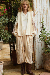POL Open Front Waffle Knit Fleece Mix Cardigan - Brittney MADE