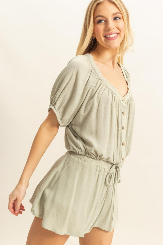 HYFVE Drawstring Hem Short Sleeve Top and Skort Set - Brittney MADE