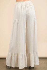VERY J Palazzo Elastic Waist Comfy Pants - Brittney MADE