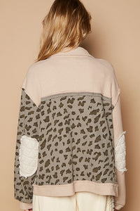 POL Leopard Exposed Seam Button Up Quilted Jacket - Brittney MADE