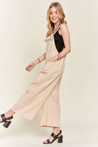 ADORA Knotted Wide Strap Wide Leg Overalls - Brittney MADE